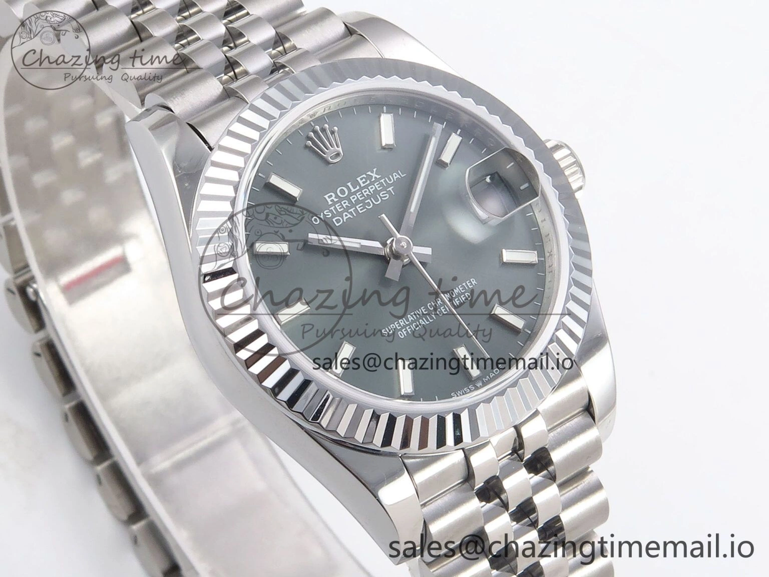 DateJust 31 278274 SS GMF 1:1 Best Edition 904L Steel Green Stick Dial on Jubilee Bracelet A ComfortFit 1158