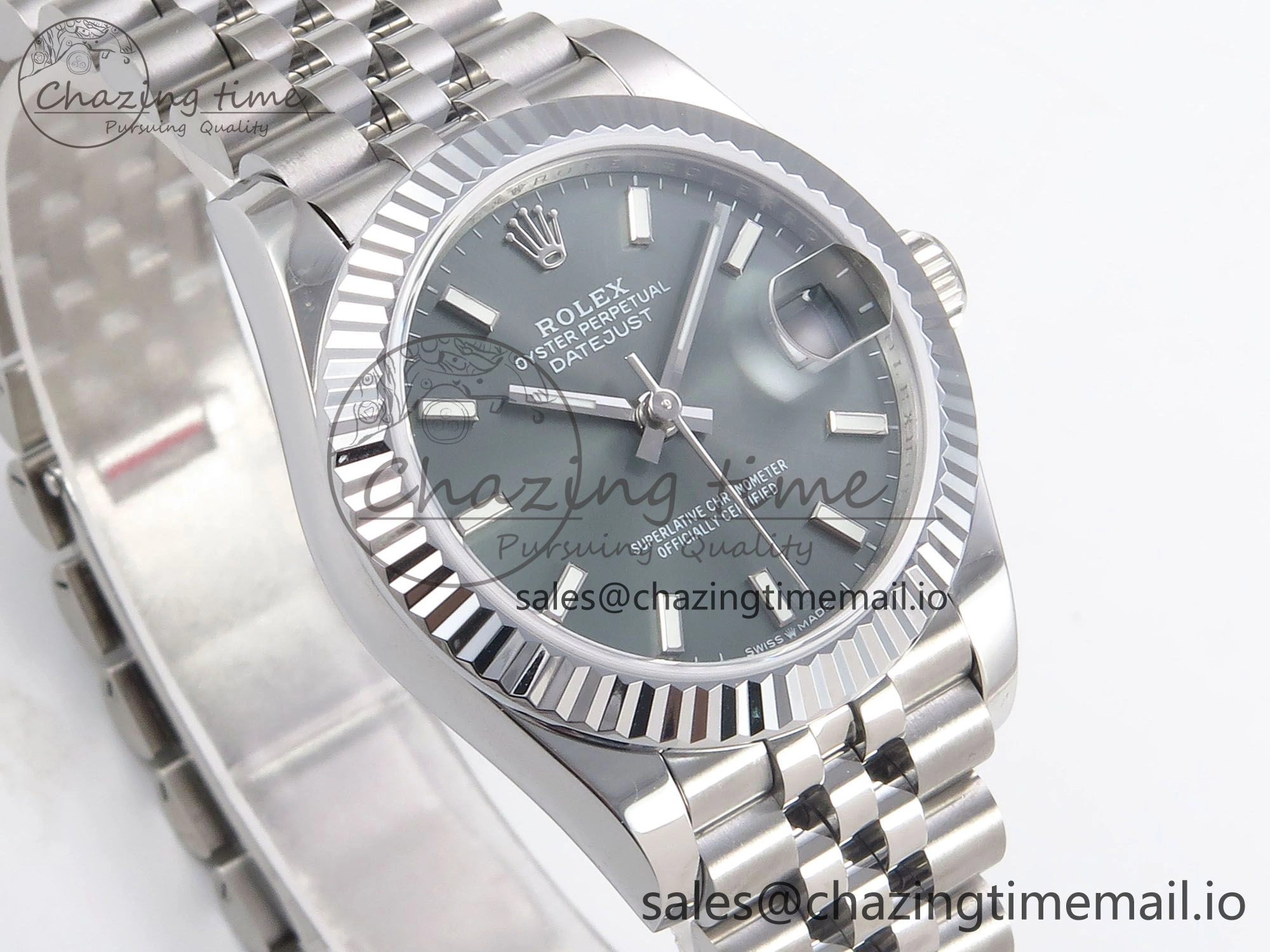DateJust 31 278274 SS GMF 1:1 Best Edition 904L Steel Green Stick Dial on Jubilee Bracelet A ComfortFit 1158