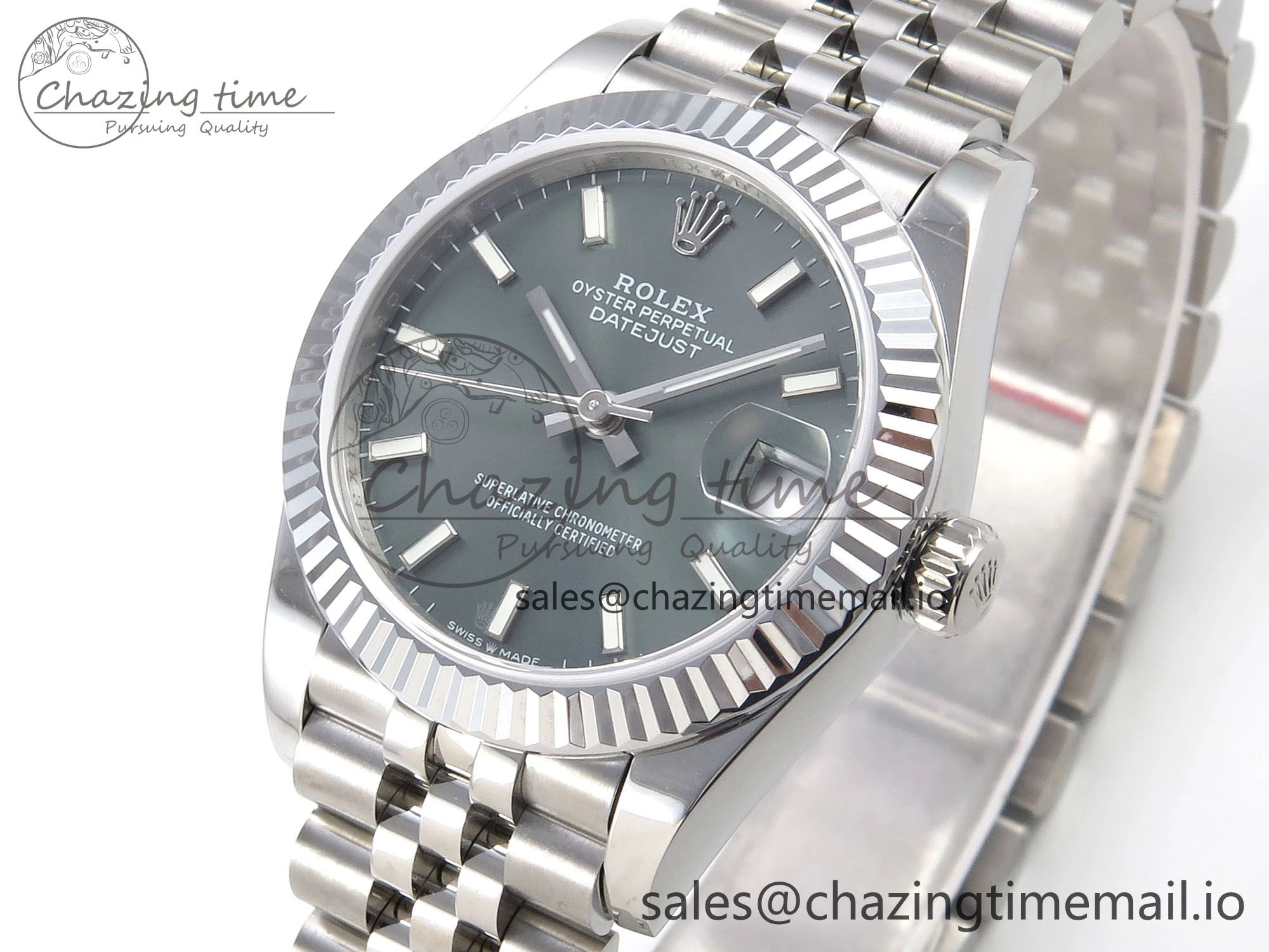 DateJust 31 278274 SS GMF 1:1 Best Edition 904L Steel Green Stick Dial on Jubilee Bracelet A ComfortFit 1158