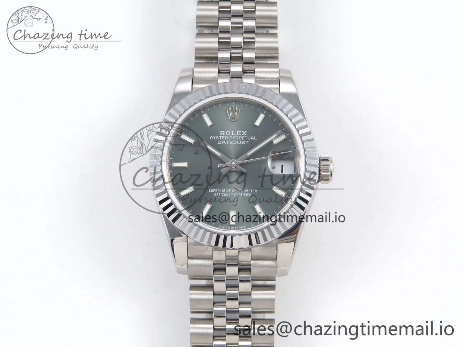 DateJust 31 278274 SS GMF 1:1 Best Edition 904L Steel Green Stick Dial on Jubilee Bracelet A ComfortFit 1158