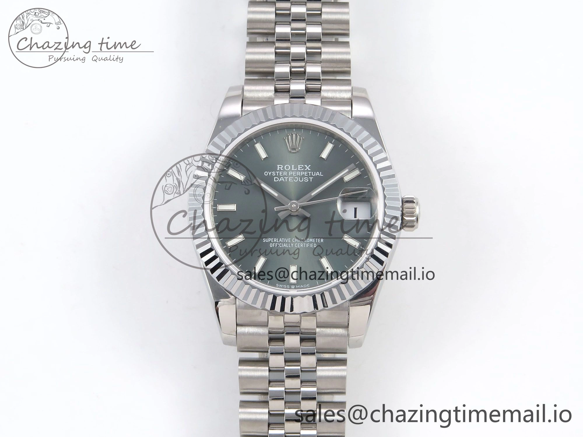 DateJust 31 278274 SS GMF 1:1 Best Edition 904L Steel Green Stick Dial on Jubilee Bracelet A ComfortFit 1158