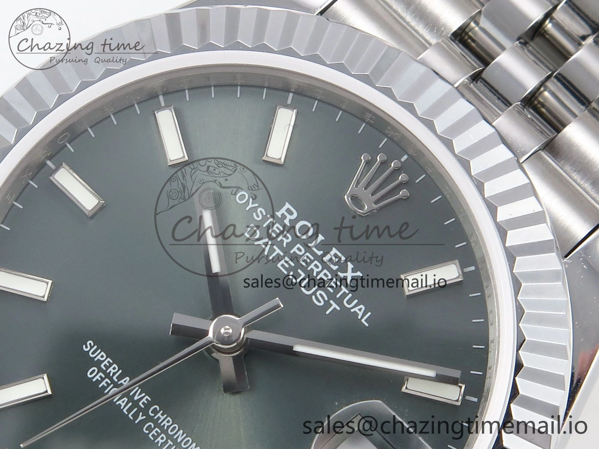 DateJust 31 278274 SS GMF 1:1 Best Edition 904L Steel Green Stick Dial on Jubilee Bracelet A ComfortFit 1158