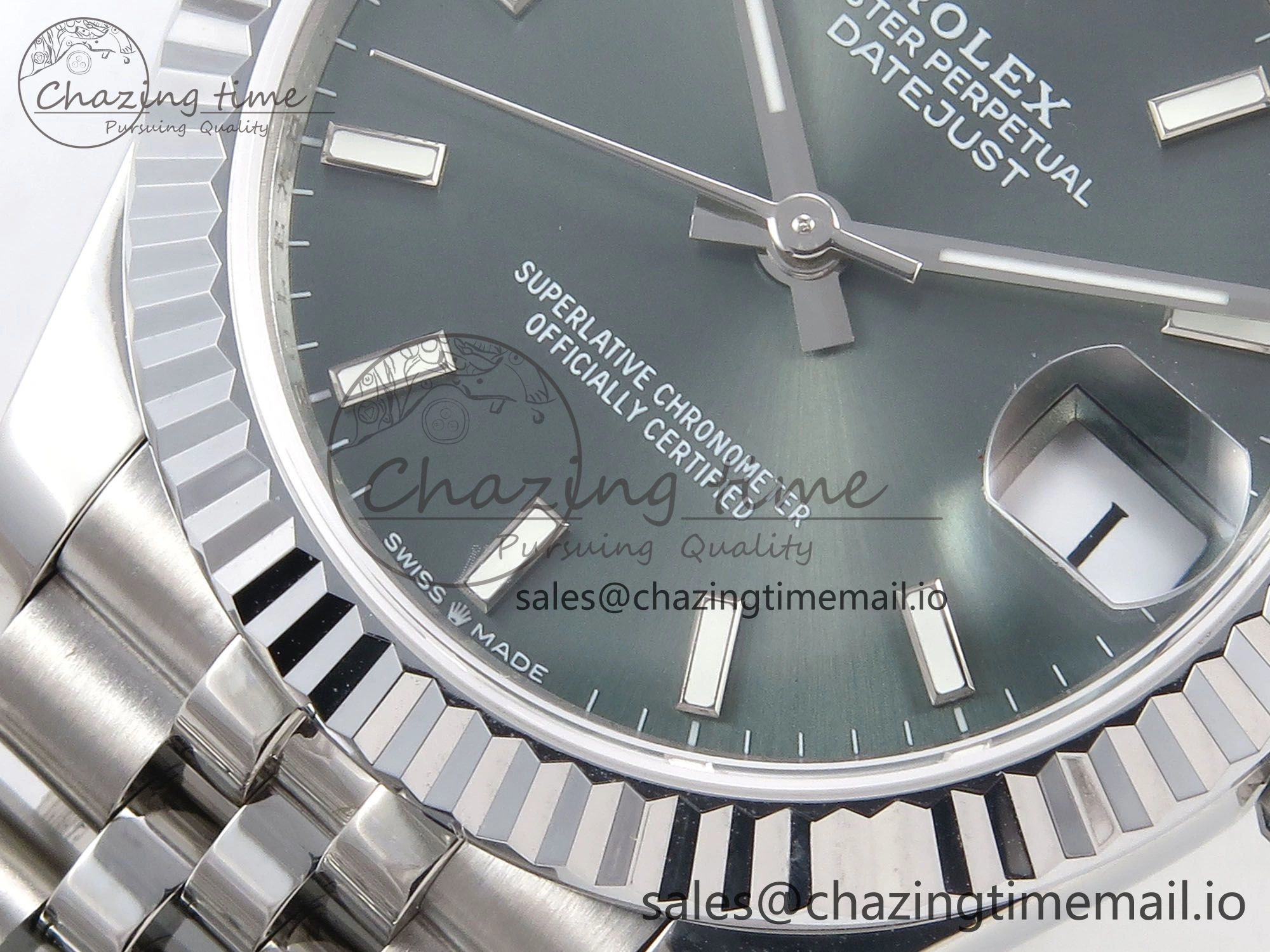 DateJust 31 278274 SS GMF 1:1 Best Edition 904L Steel Green Stick Dial on Jubilee Bracelet A ComfortFit 1158