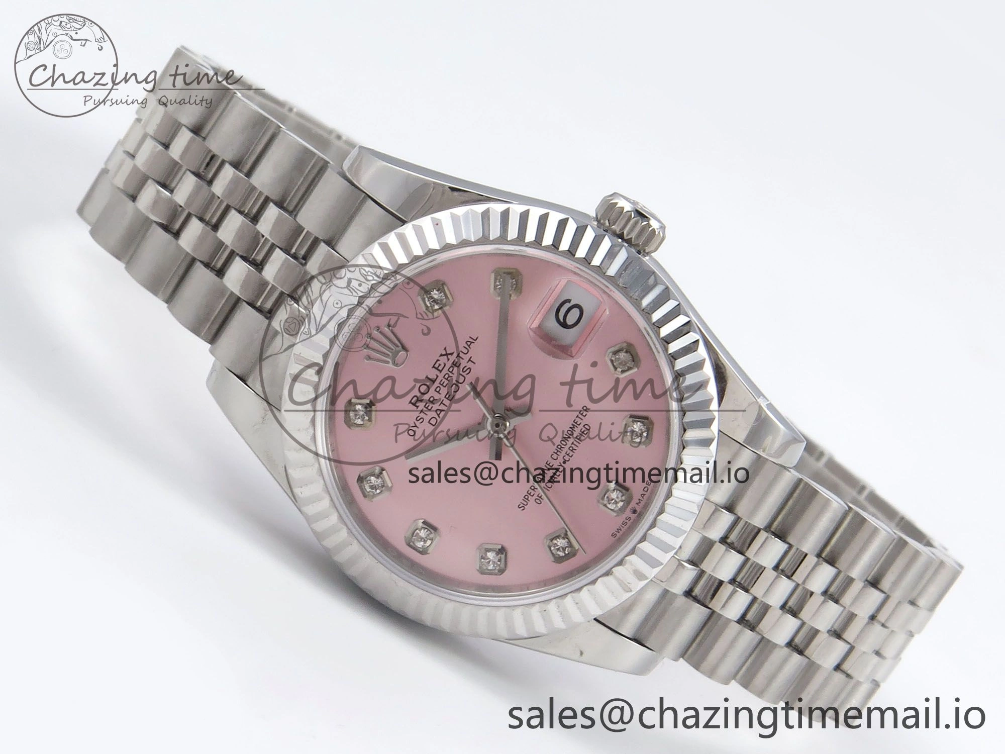 TopPick DateJust 31 278274 SS GMF 1:1 Best Edition 904L Steel Pink Diamonds Dial on Jubilee Bracelet A 1164