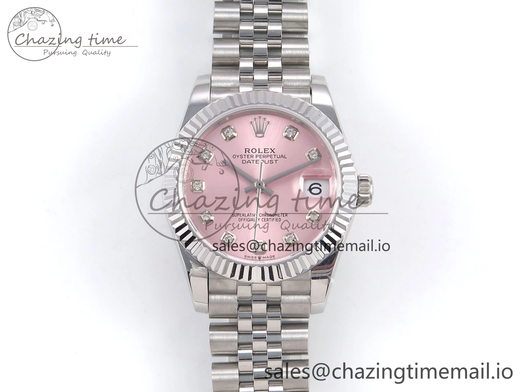 TopPick DateJust 31 278274 SS GMF 1:1 Best Edition 904L Steel Pink Diamonds Dial on Jubilee Bracelet A 1164