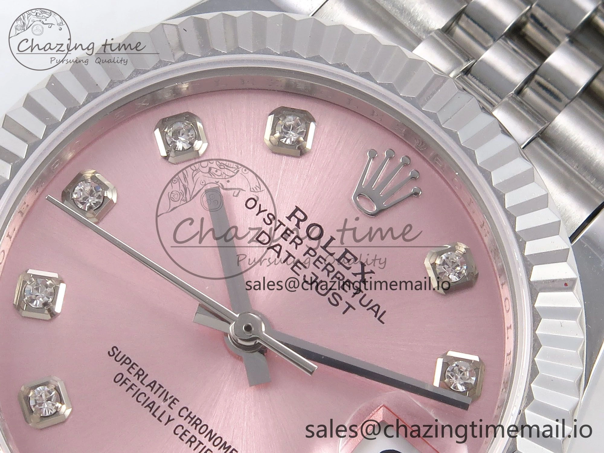 TopPick DateJust 31 278274 SS GMF 1:1 Best Edition 904L Steel Pink Diamonds Dial on Jubilee Bracelet A 1164