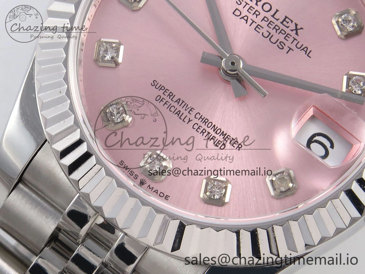 TopPick DateJust 31 278274 SS GMF 1:1 Best Edition 904L Steel Pink Diamonds Dial on Jubilee Bracelet A 1164