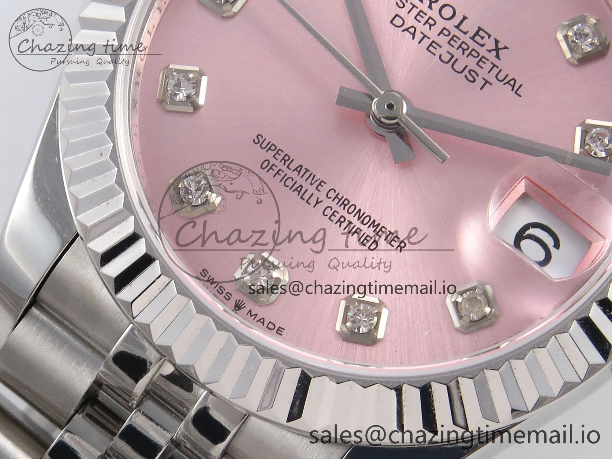 TopPick DateJust 31 278274 SS GMF 1:1 Best Edition 904L Steel Pink Diamonds Dial on Jubilee Bracelet A 1164