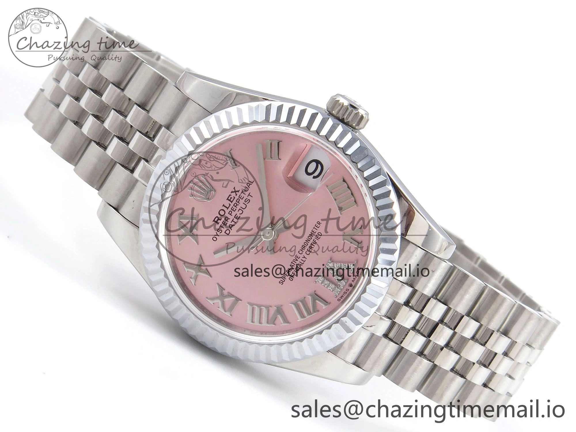 DateJust 31 278274 SS GMF 1:1 Best Edition 904L Steel Pink Roman Diamonds Dial on Jubilee Bracelet A TopPick 1161