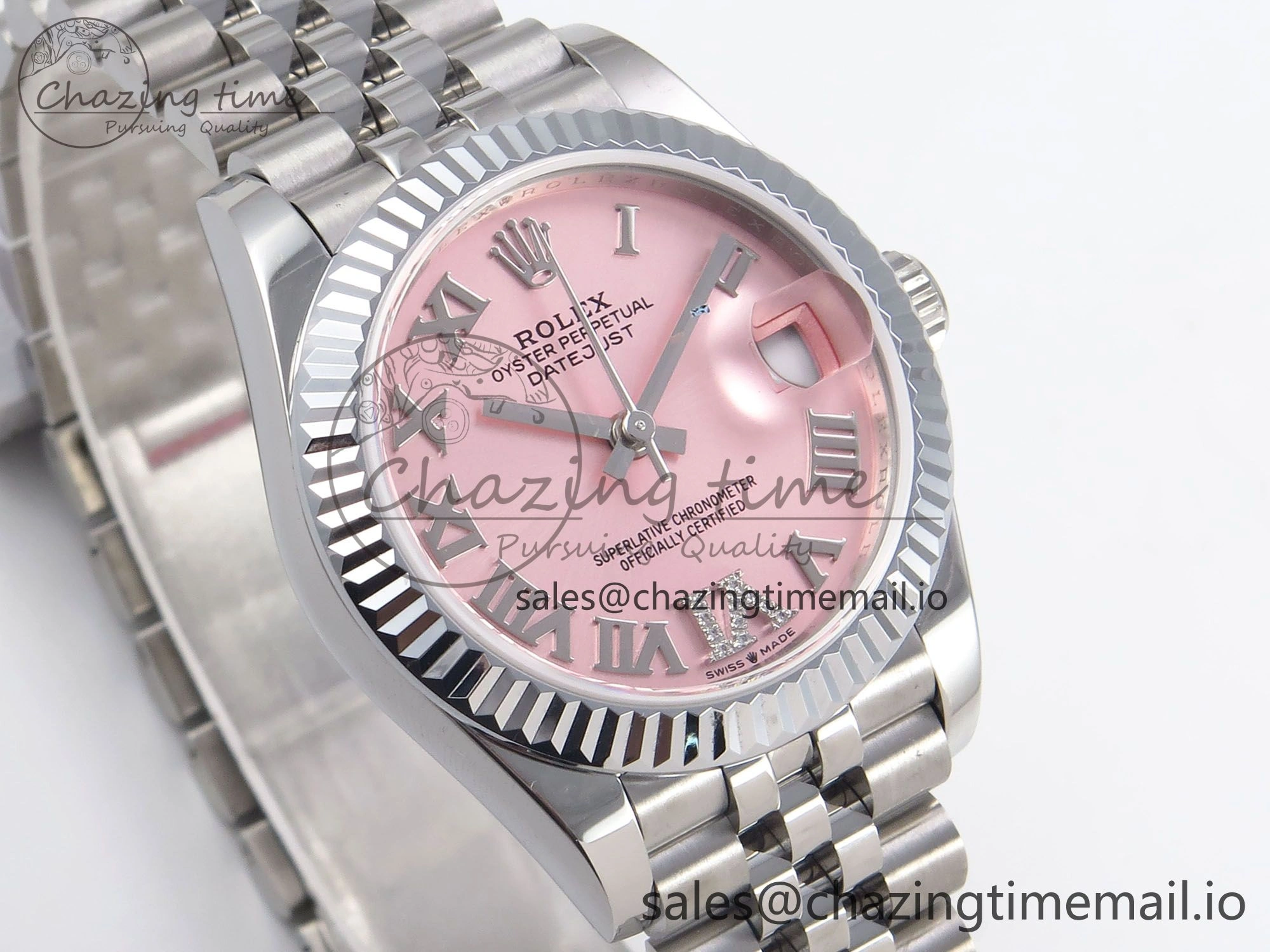 DateJust 31 278274 SS GMF 1:1 Best Edition 904L Steel Pink Roman Diamonds Dial on Jubilee Bracelet A TopPick 1161