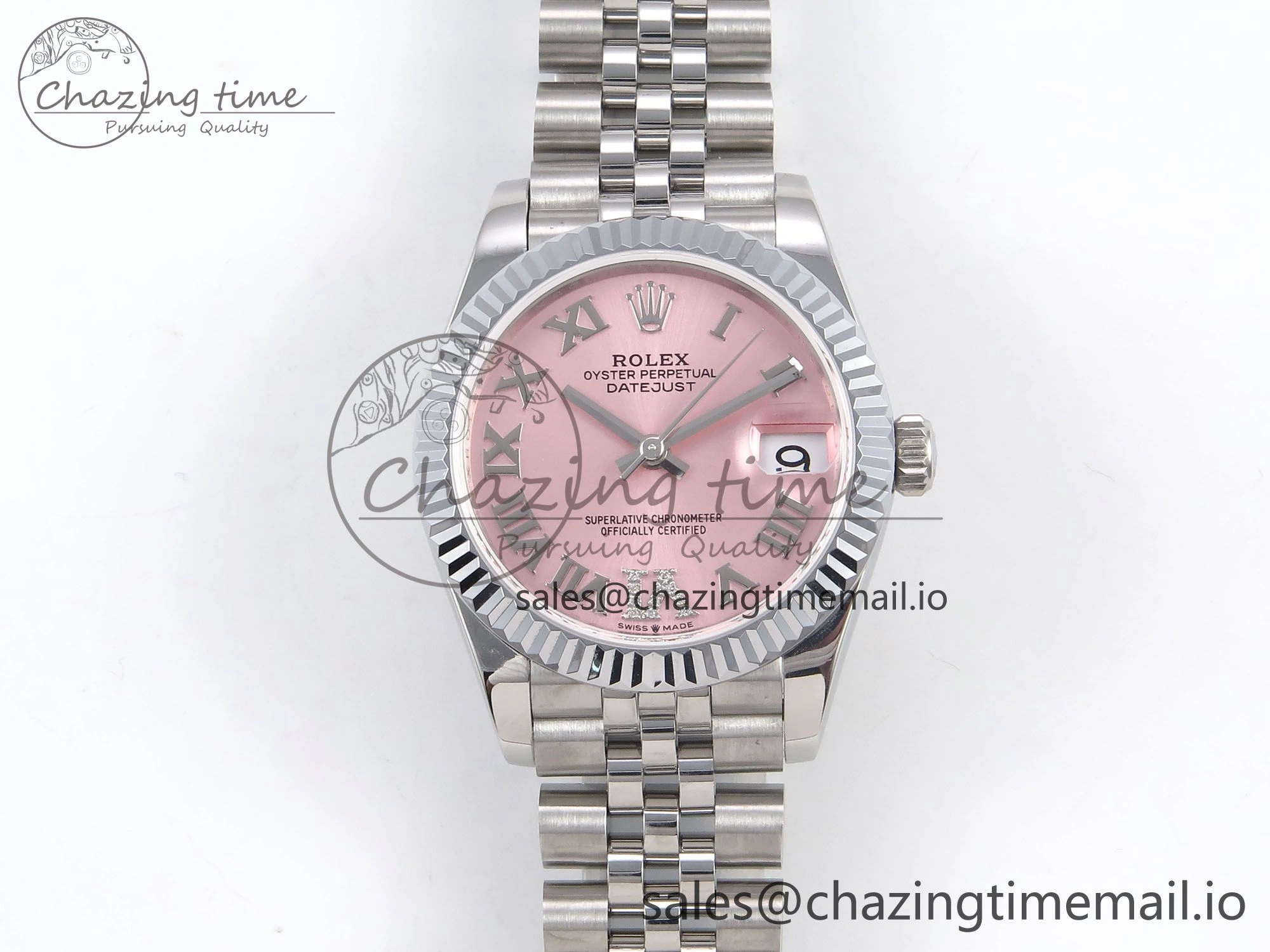 DateJust 31 278274 SS GMF 1:1 Best Edition 904L Steel Pink Roman Diamonds Dial on Jubilee Bracelet A TopPick 1161