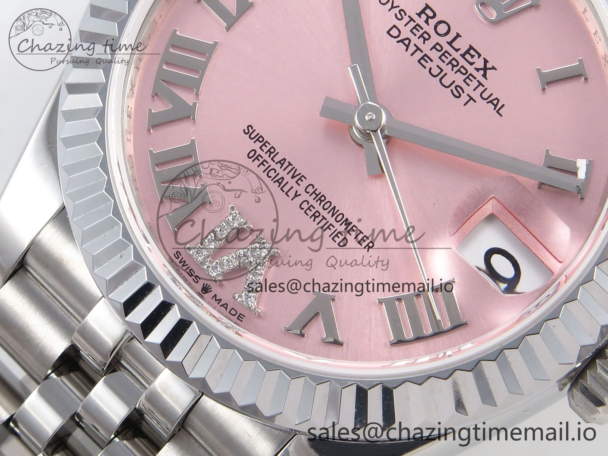 DateJust 31 278274 SS GMF 1:1 Best Edition 904L Steel Pink Roman Diamonds Dial on Jubilee Bracelet A TopPick 1161