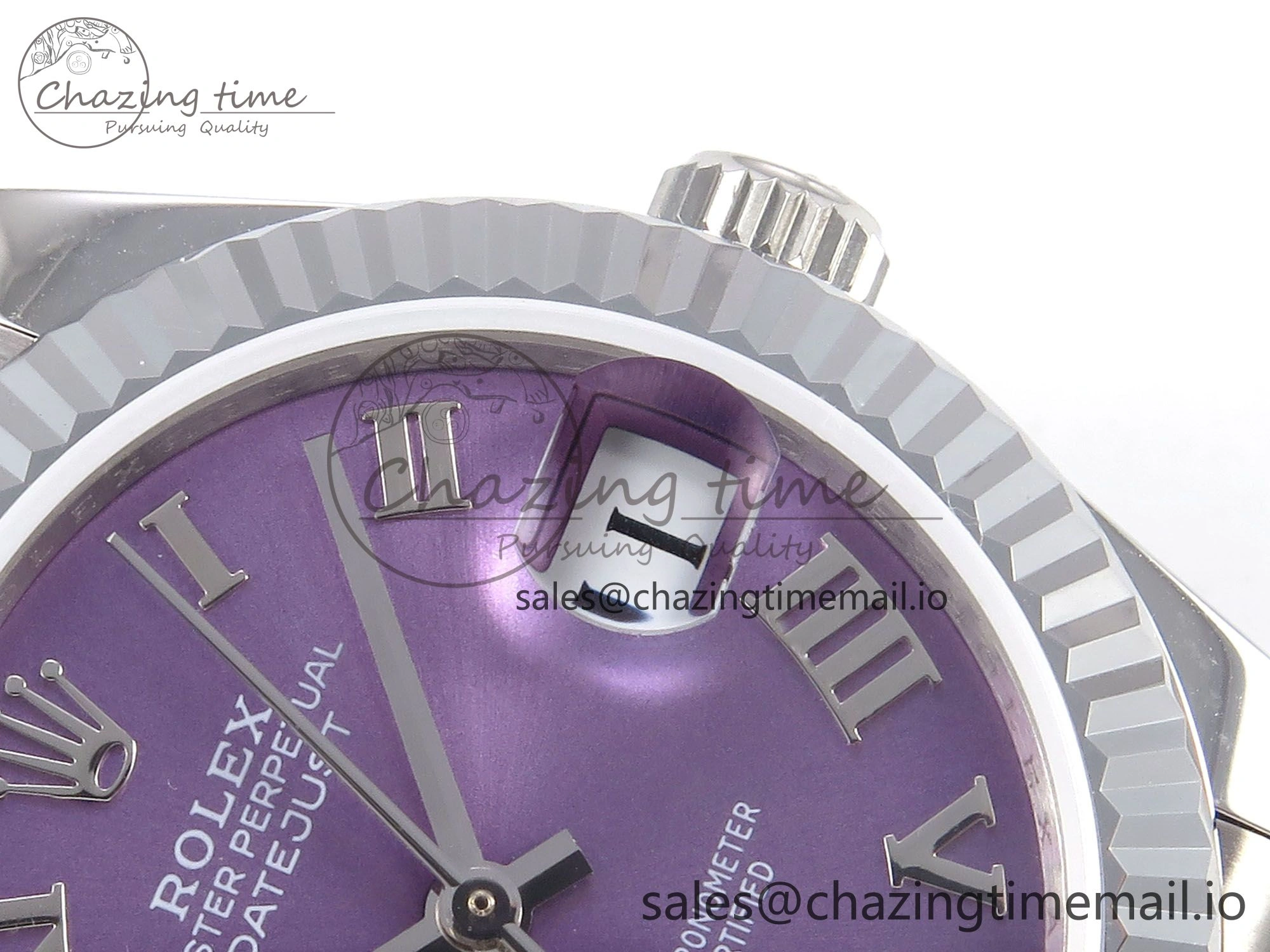 DateJust 31 278274 SS GMF 1:1 Best Edition 904L Steel Purple Roman Diamonds Dial on Jubilee Bracelet A BestValue 1160