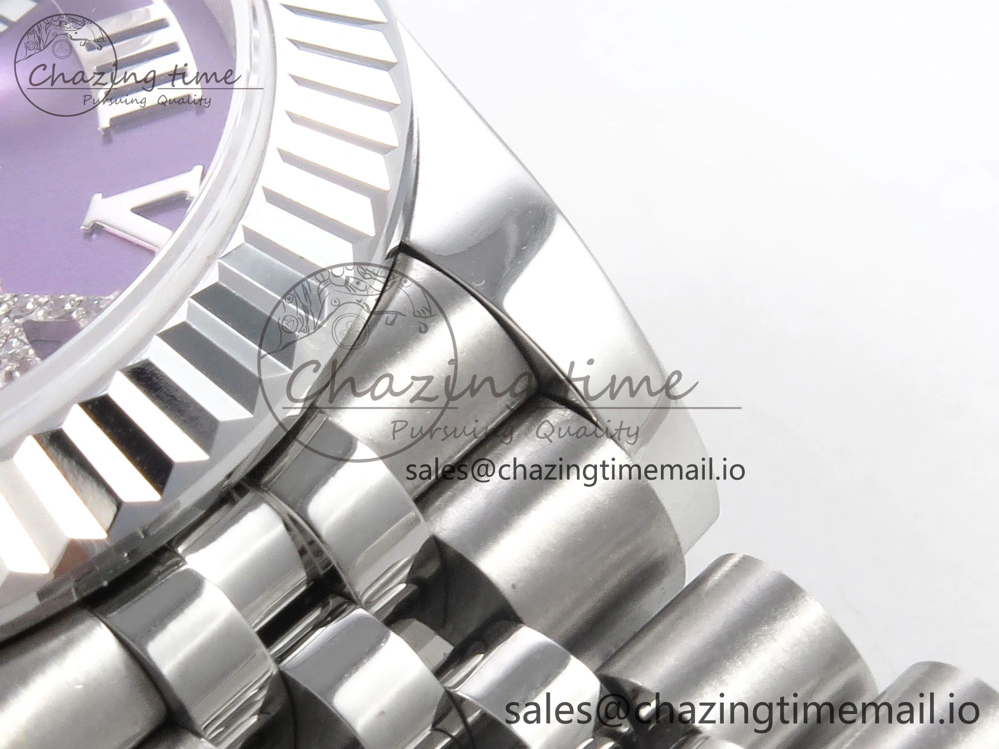 DateJust 31 278274 SS GMF 1:1 Best Edition 904L Steel Purple Roman Diamonds Dial on Jubilee Bracelet A BestValue 1160