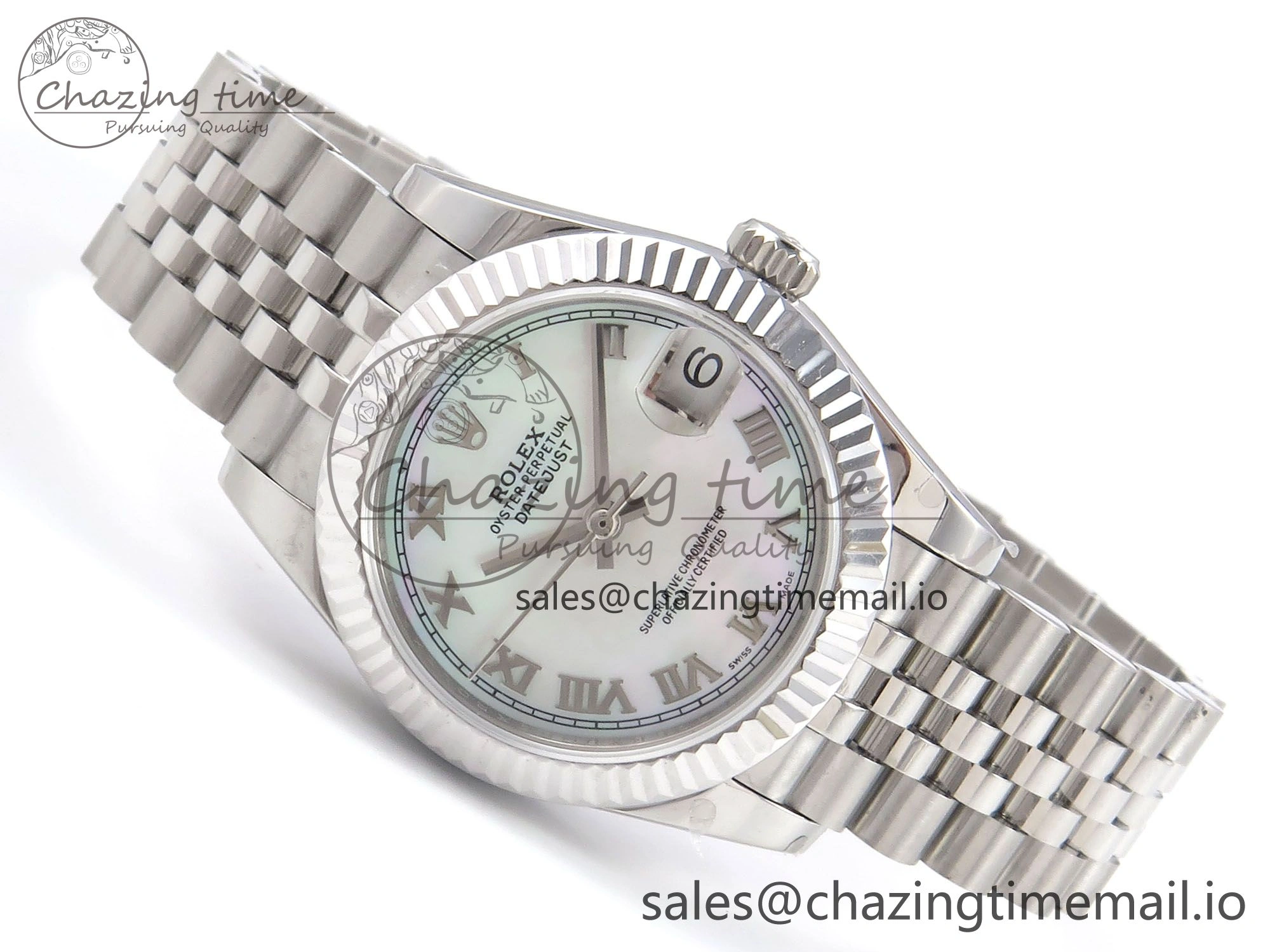 Durable DateJust 31 278274 SS GMF 1:1 Best Edition 904L Steel White MOP Roman Dial on Jubilee Bracelet A 1156