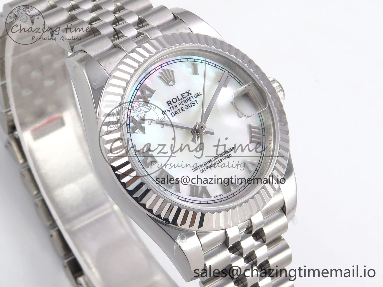 Durable DateJust 31 278274 SS GMF 1:1 Best Edition 904L Steel White MOP Roman Dial on Jubilee Bracelet A 1156