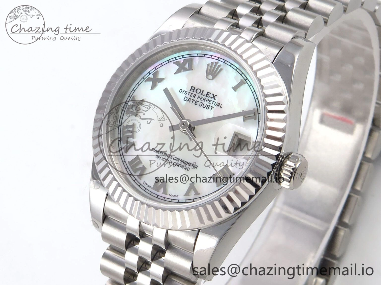Durable DateJust 31 278274 SS GMF 1:1 Best Edition 904L Steel White MOP Roman Dial on Jubilee Bracelet A 1156