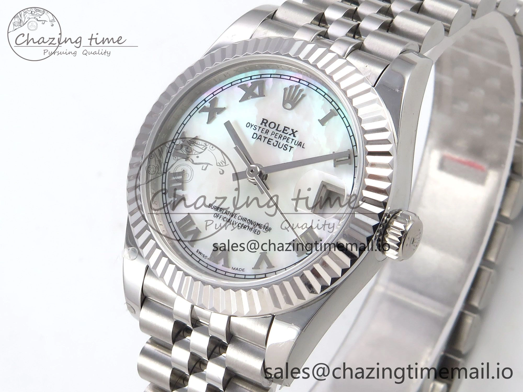 Durable DateJust 31 278274 SS GMF 1:1 Best Edition 904L Steel White MOP Roman Dial on Jubilee Bracelet A 1156