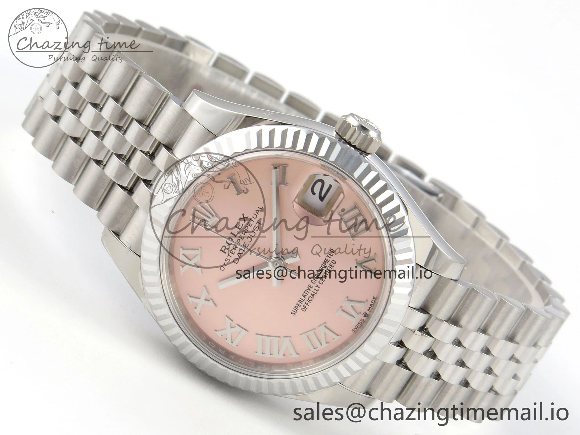 DateJust 31 278274 SS THBF 1:1 Best Edition 904L Steel RG Roman Diamonds Dial on Jubilee Bracelet HZ Cal. MoistureWicking 19