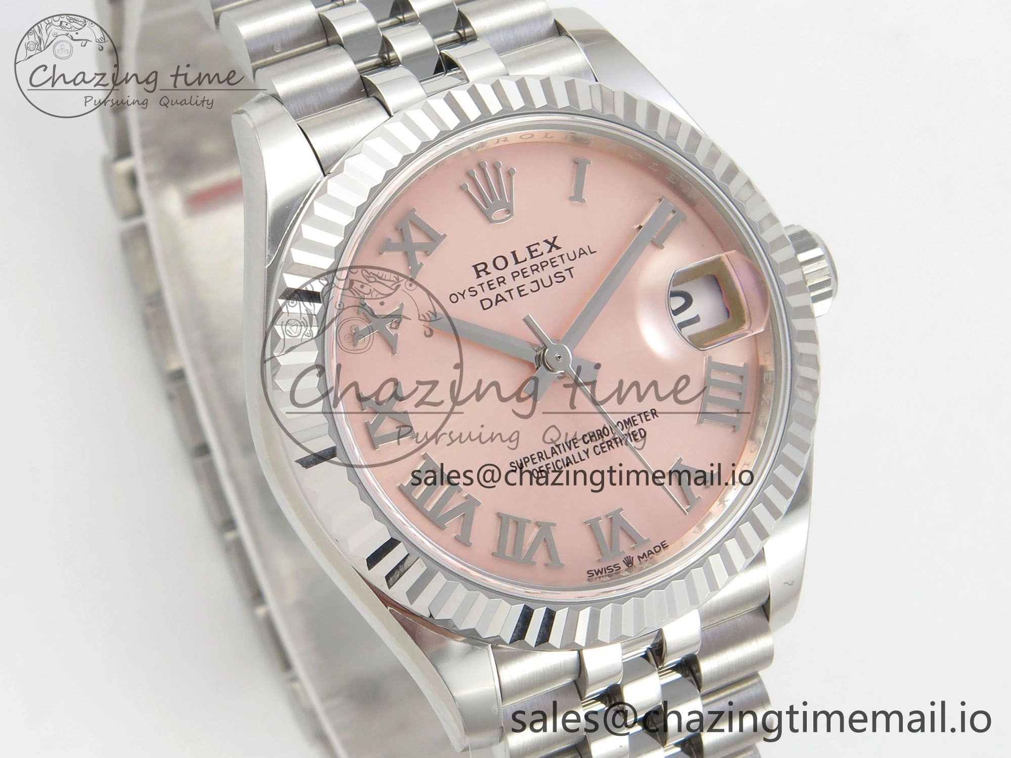 DateJust 31 278274 SS THBF 1:1 Best Edition 904L Steel RG Roman Diamonds Dial on Jubilee Bracelet HZ Cal. MoistureWicking 19