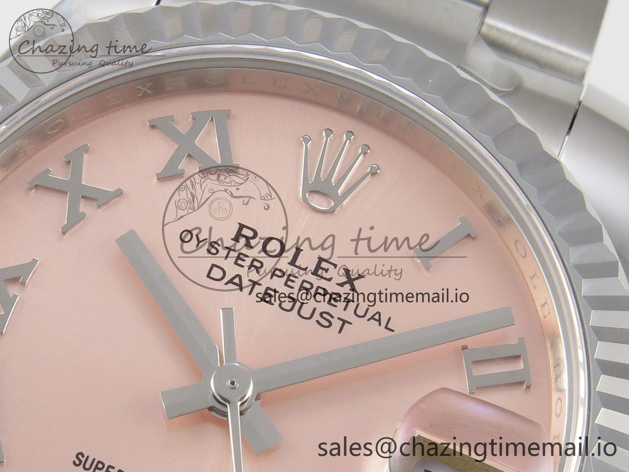 DateJust 31 278274 SS THBF 1:1 Best Edition 904L Steel RG Roman Diamonds Dial on Oyster Bracelet HZ Cal. WellDesigned 62