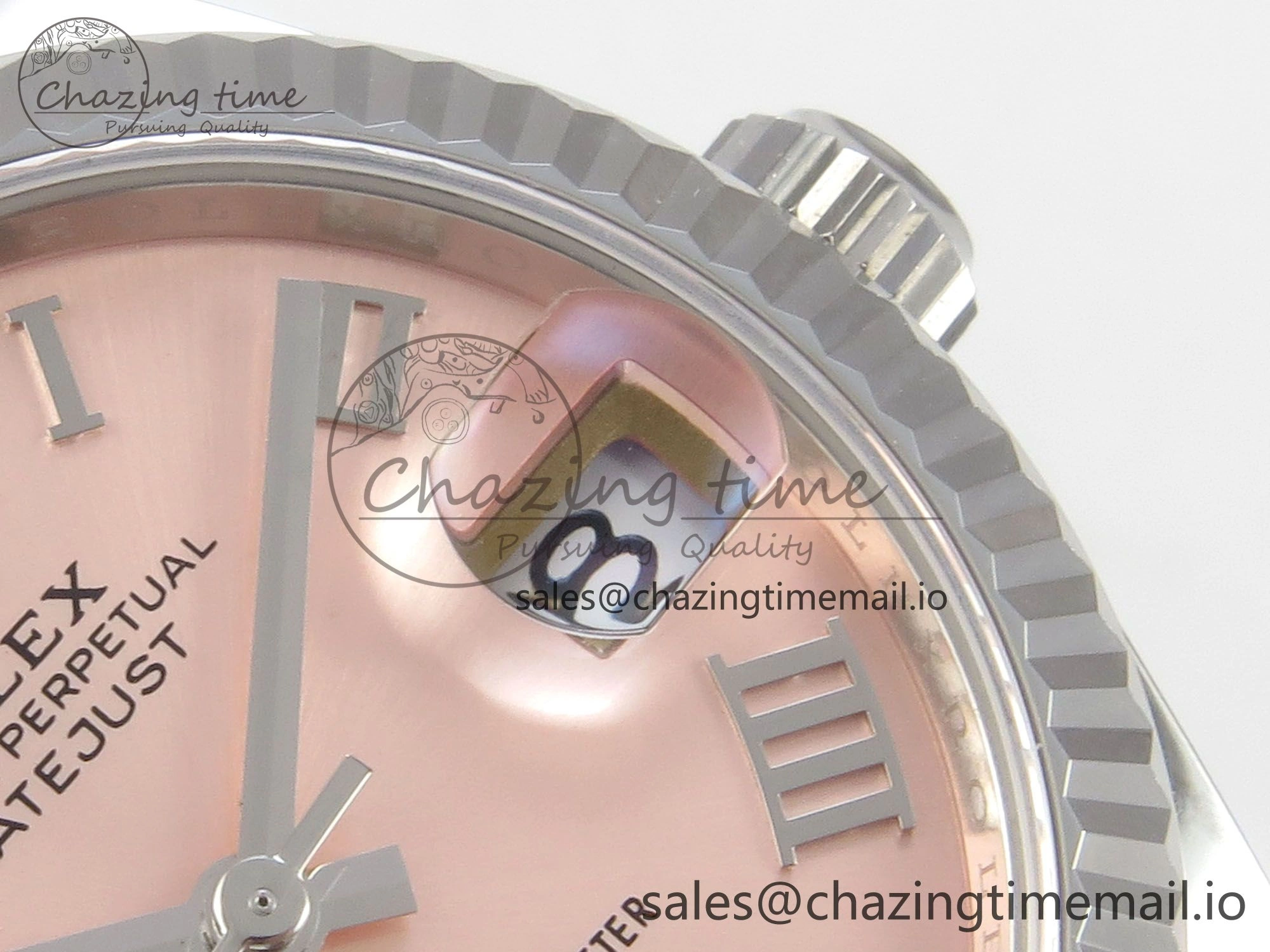 DateJust 31 278274 SS THBF 1:1 Best Edition 904L Steel RG Roman Diamonds Dial on Oyster Bracelet HZ Cal. WellDesigned 62