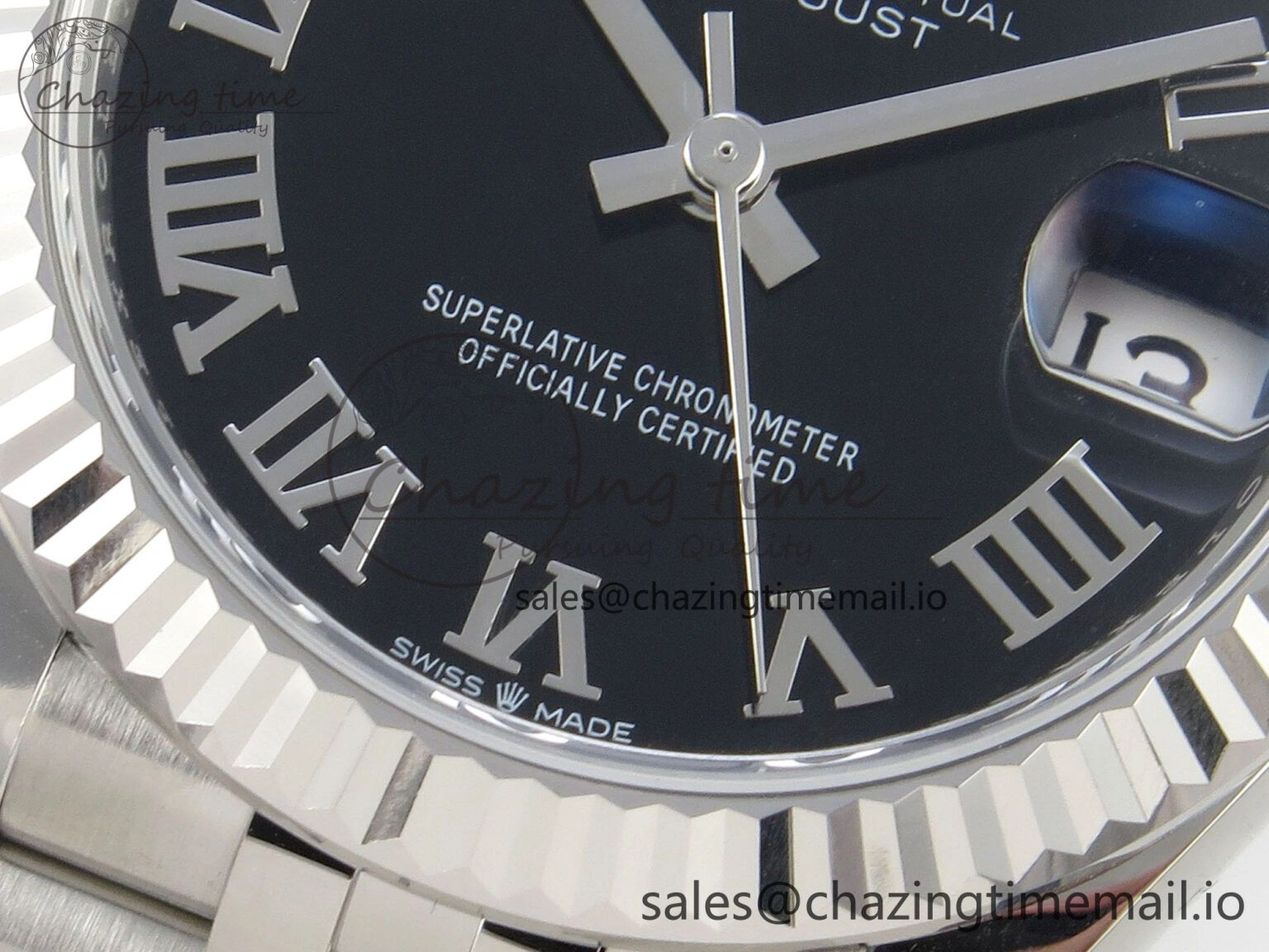 DateJust 31 278274 THBF 1:1 Best Edition 904L Steel Black Roman Dial on SS Jubilee Bracelet HZ Cal. WeatherProof 1