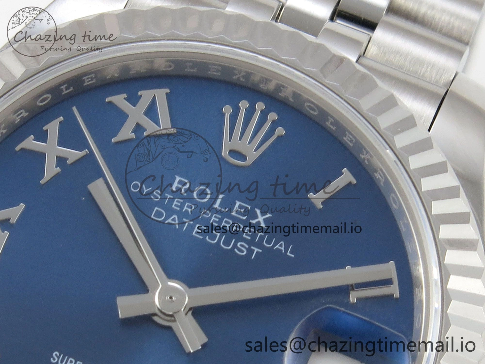 WeatherProof DateJust 31 278274 THBF 1:1 Best Edition 904L Steel Blue Roman Dial on SS Jubilee Bracelet HZ Cal. 2