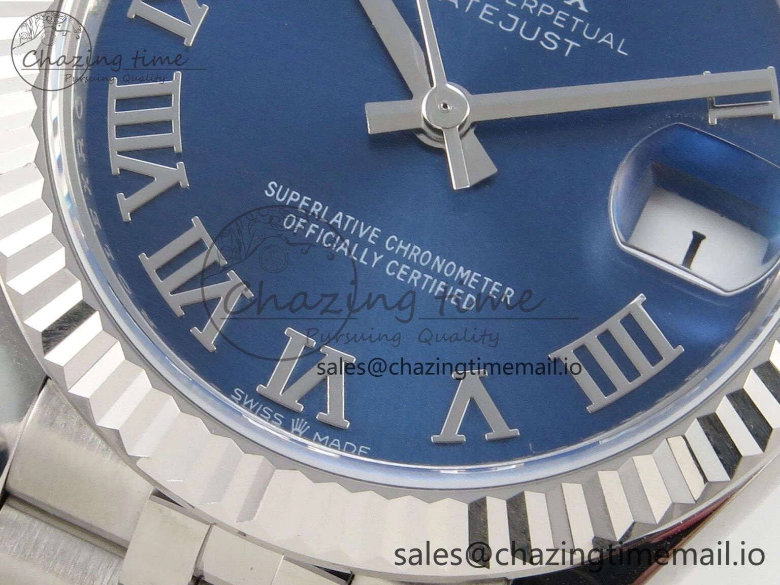 WeatherProof DateJust 31 278274 THBF 1:1 Best Edition 904L Steel Blue Roman Dial on SS Jubilee Bracelet HZ Cal. 2