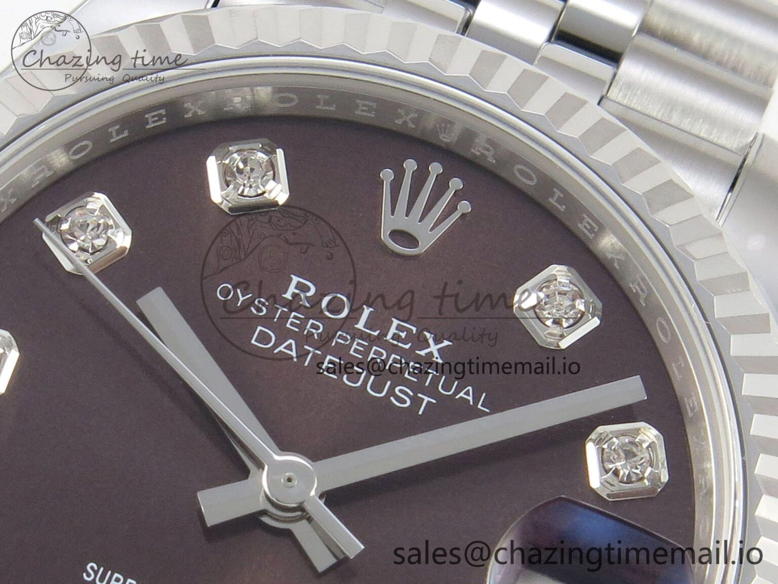 SunProtective DateJust 31 278274 THBF 1:1 Best Edition 904L Steel Brown Diamond Dial on SS Jubilee Bracelet HZ Cal. 7