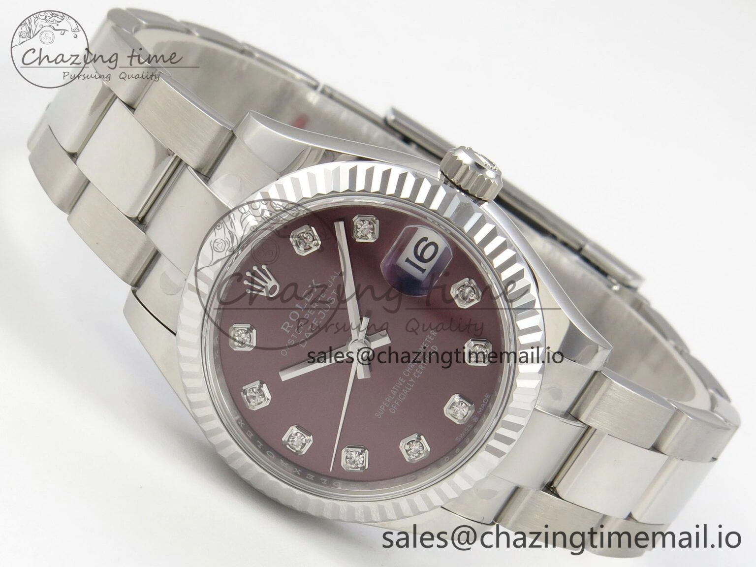 DateJust 31 278274 THBF 1:1 Best Edition 904L Steel Brown Diamond Dial on SS Oyster Bracelet HZ Cal. FashionForward 54
