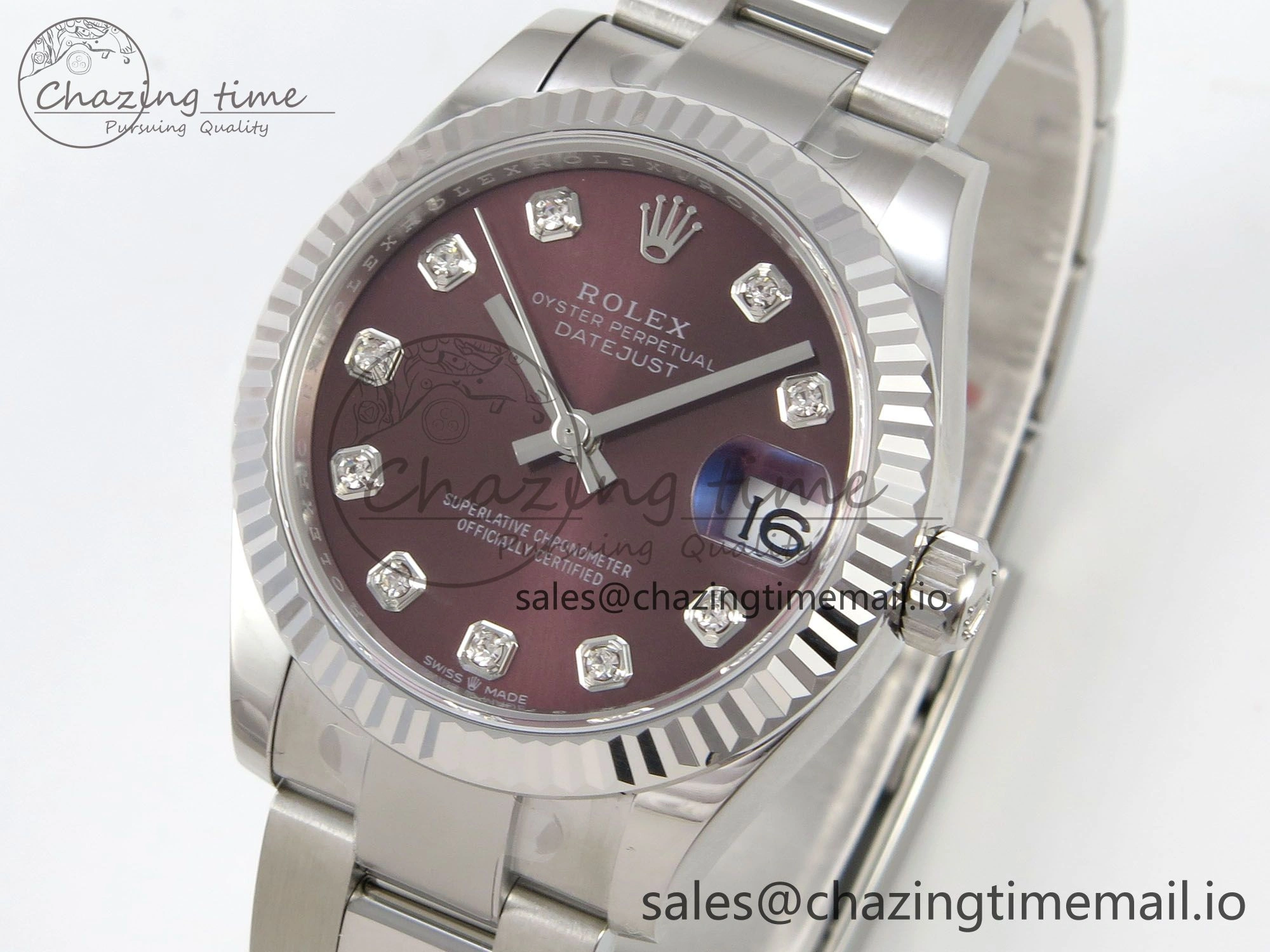DateJust 31 278274 THBF 1:1 Best Edition 904L Steel Brown Diamond Dial on SS Oyster Bracelet HZ Cal. FashionForward 54