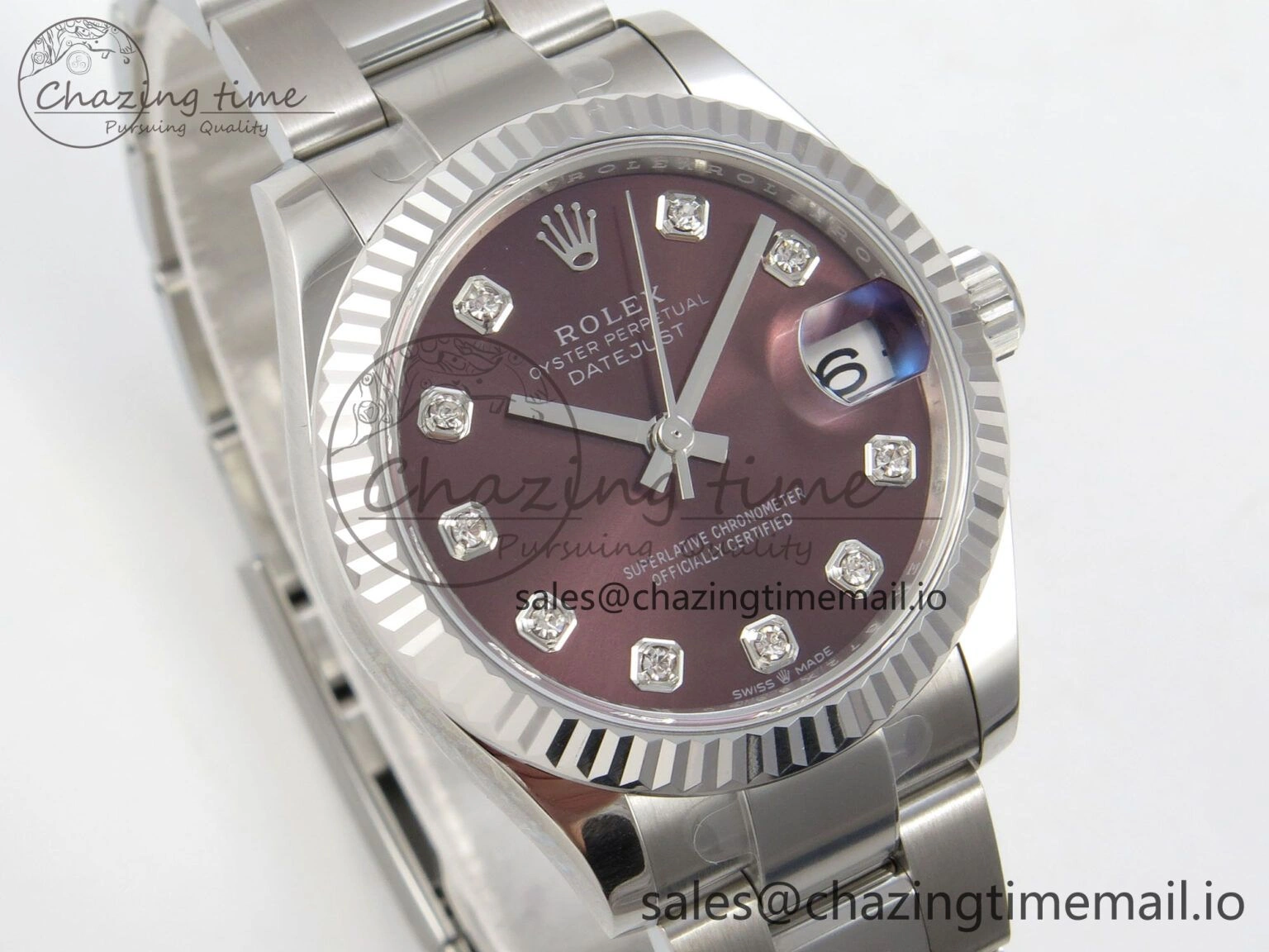 DateJust 31 278274 THBF 1:1 Best Edition 904L Steel Brown Diamond Dial on SS Oyster Bracelet HZ Cal. FashionForward 54
