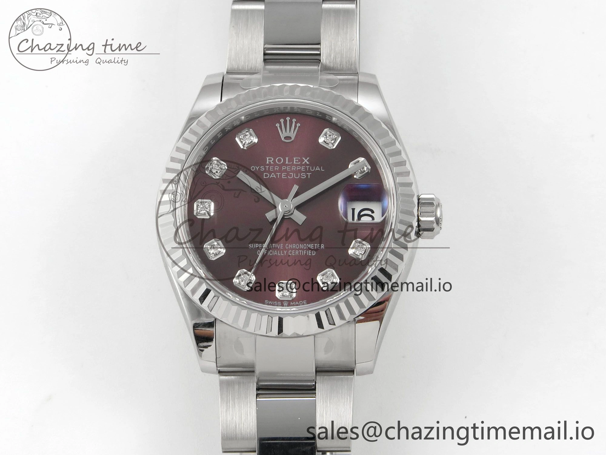 DateJust 31 278274 THBF 1:1 Best Edition 904L Steel Brown Diamond Dial on SS Oyster Bracelet HZ Cal. FashionForward 54