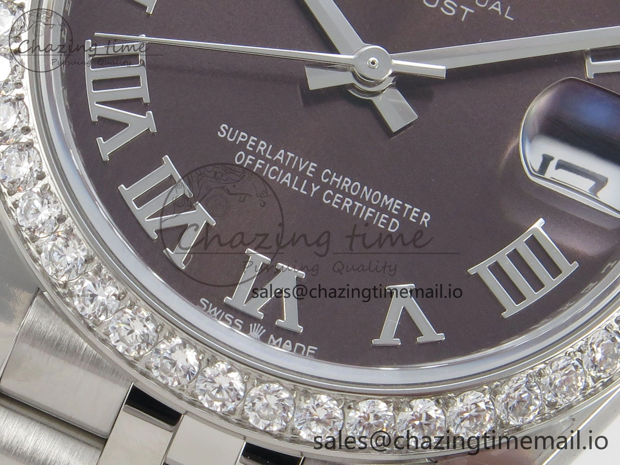 Trendsetting DateJust 31 278274 THBF 1:1 Best Edition 904L Steel Brown Roman Dial Diamonds Bezel on SS Jubilee Bracelet HZ Cal. 31