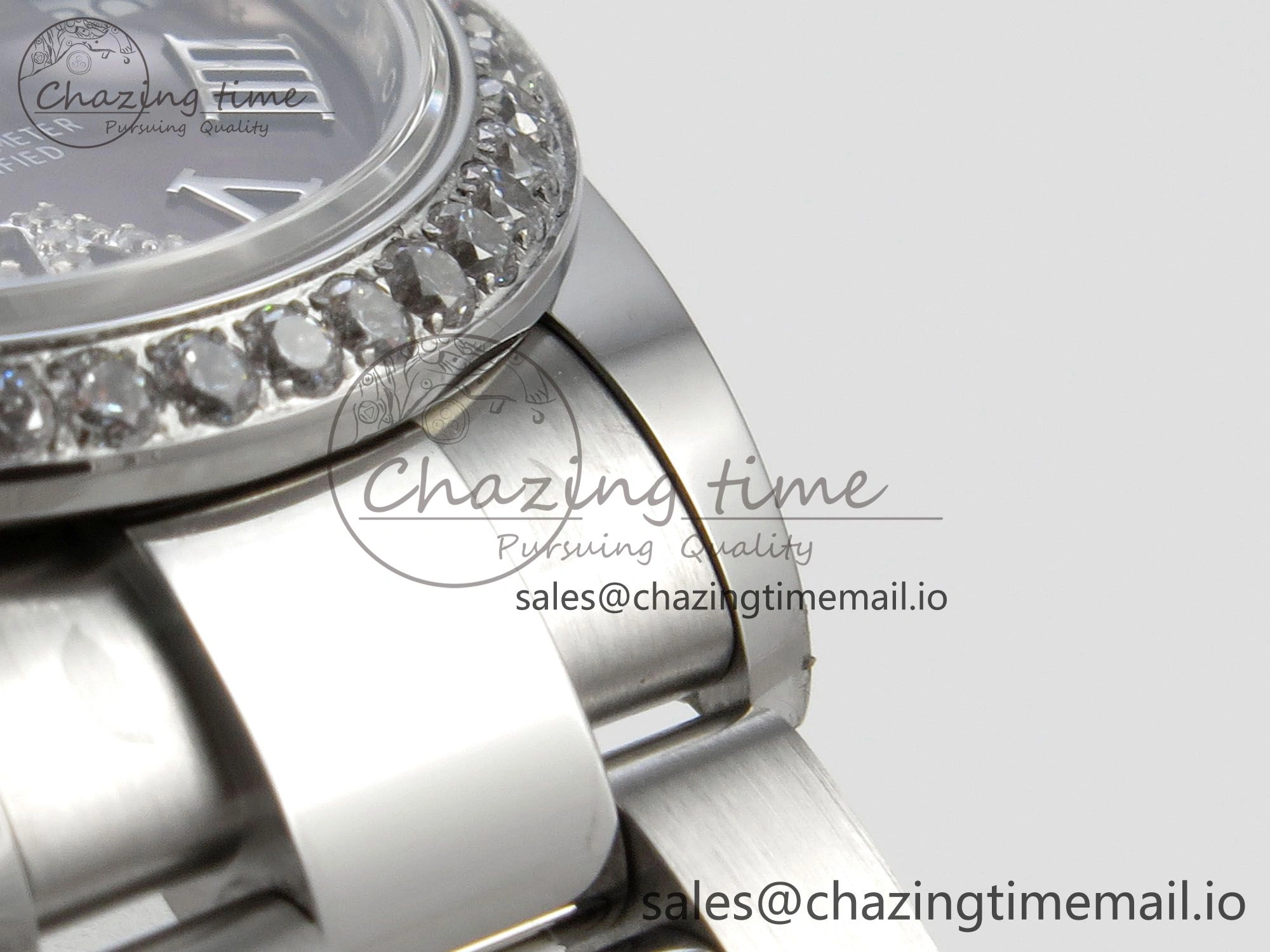 DateJust 31 278274 THBF 1:1 Best Edition 904L Steel Brown Roman Dial Diamonds Bezel on SS Oyster Bracelet HZ Cal. Breathable 26