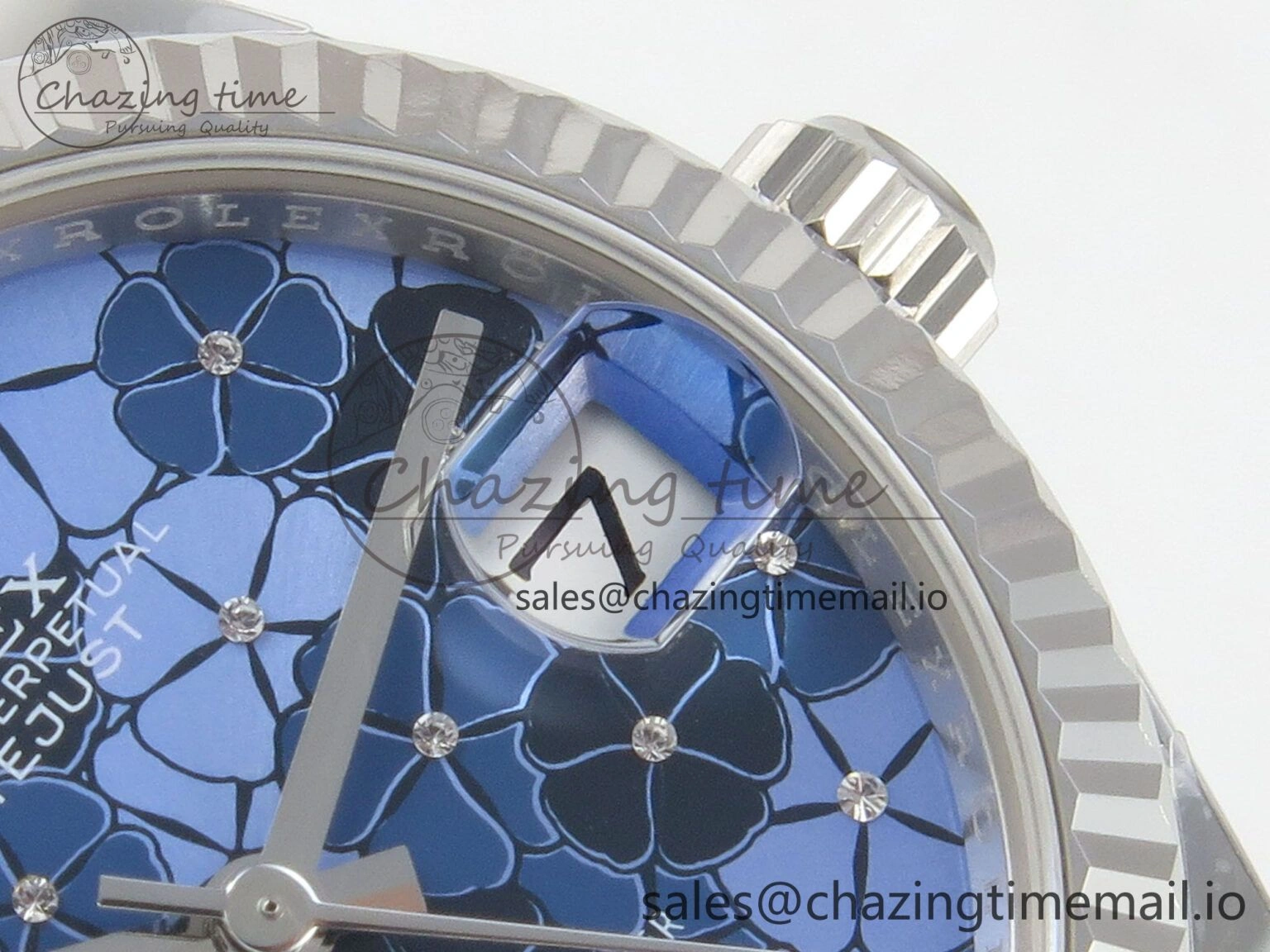 FreshLook DateJust 31 278274 THBF 1:1 Best Edition 904L Steel Fluted Blue Floral Dial on SS Jubilee Bracelet HZ Cal. 30