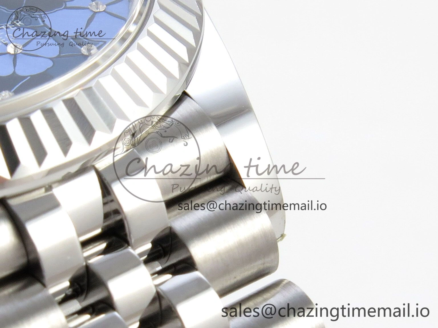 FreshLook DateJust 31 278274 THBF 1:1 Best Edition 904L Steel Fluted Blue Floral Dial on SS Jubilee Bracelet HZ Cal. 30