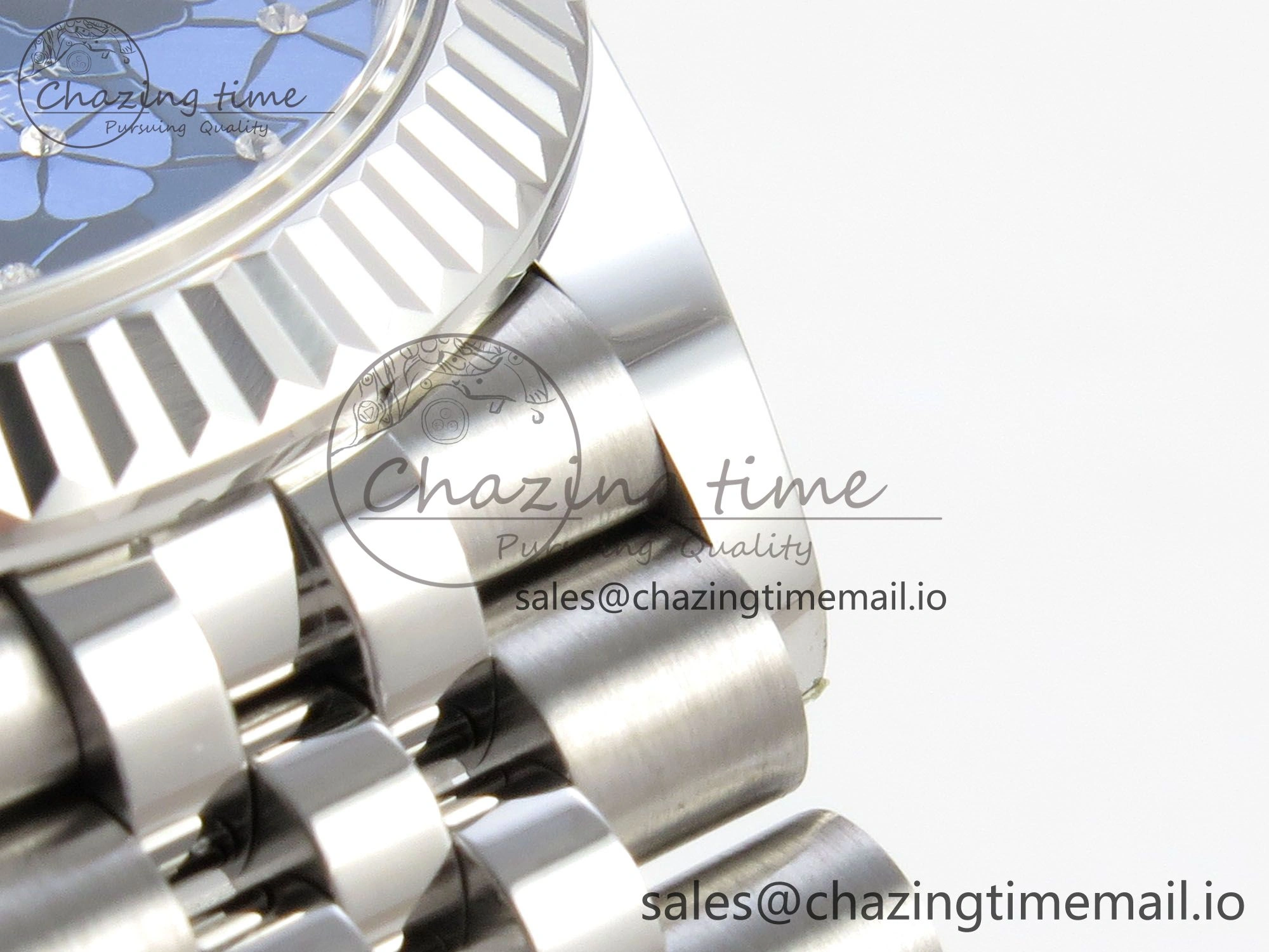 FreshLook DateJust 31 278274 THBF 1:1 Best Edition 904L Steel Fluted Blue Floral Dial on SS Jubilee Bracelet HZ Cal. 30