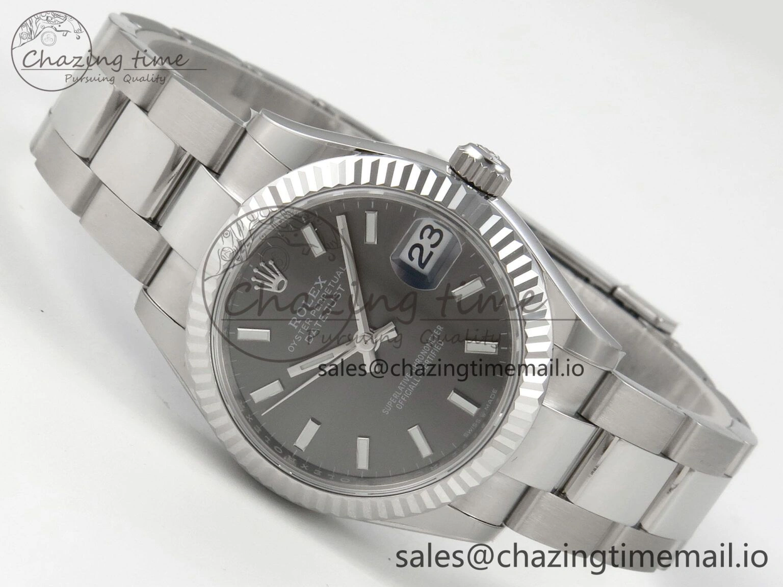 DateJust 31 278274 THBF 1:1 Best Edition 904L Steel Gray Dial Stick Marker on SS Oyster Bracelet HZ Cal. ZipUp 12