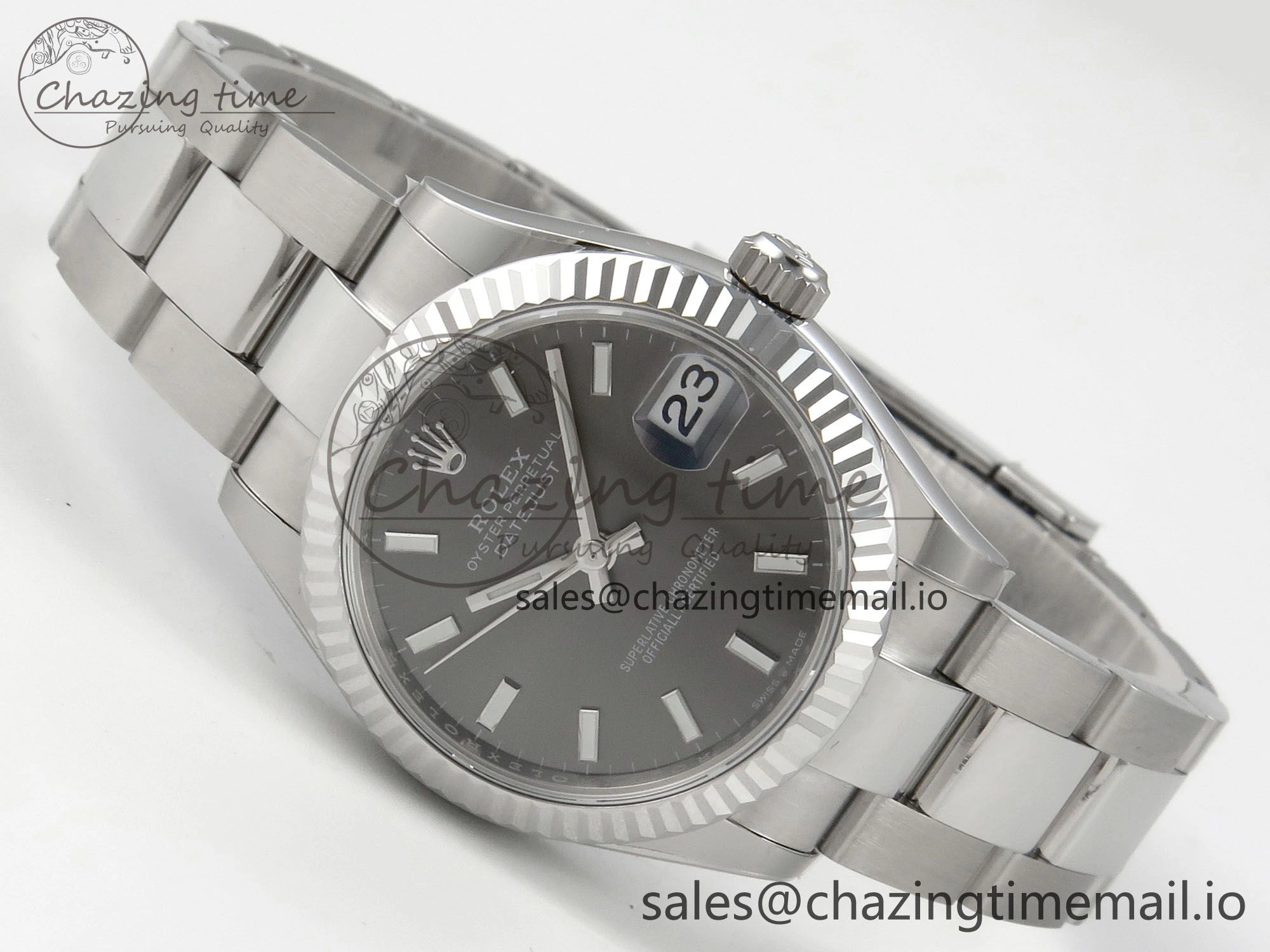 DateJust 31 278274 THBF 1:1 Best Edition 904L Steel Gray Dial Stick Marker on SS Oyster Bracelet HZ Cal. ZipUp 12