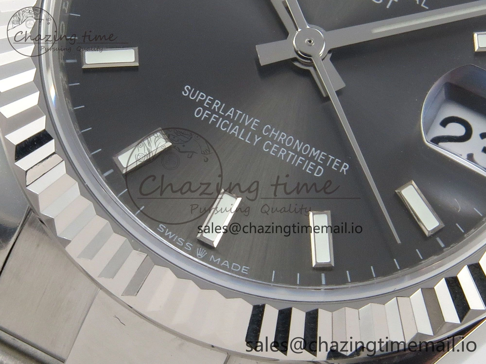 DateJust 31 278274 THBF 1:1 Best Edition 904L Steel Gray Dial Stick Marker on SS Oyster Bracelet HZ Cal. ZipUp 12