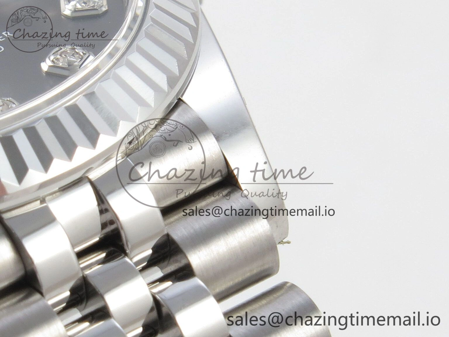 Durable DateJust 31 278274 THBF 1:1 Best Edition 904L Steel Gray Diamond Dial on SS Jubilee Bracelet HZ Cal. 5