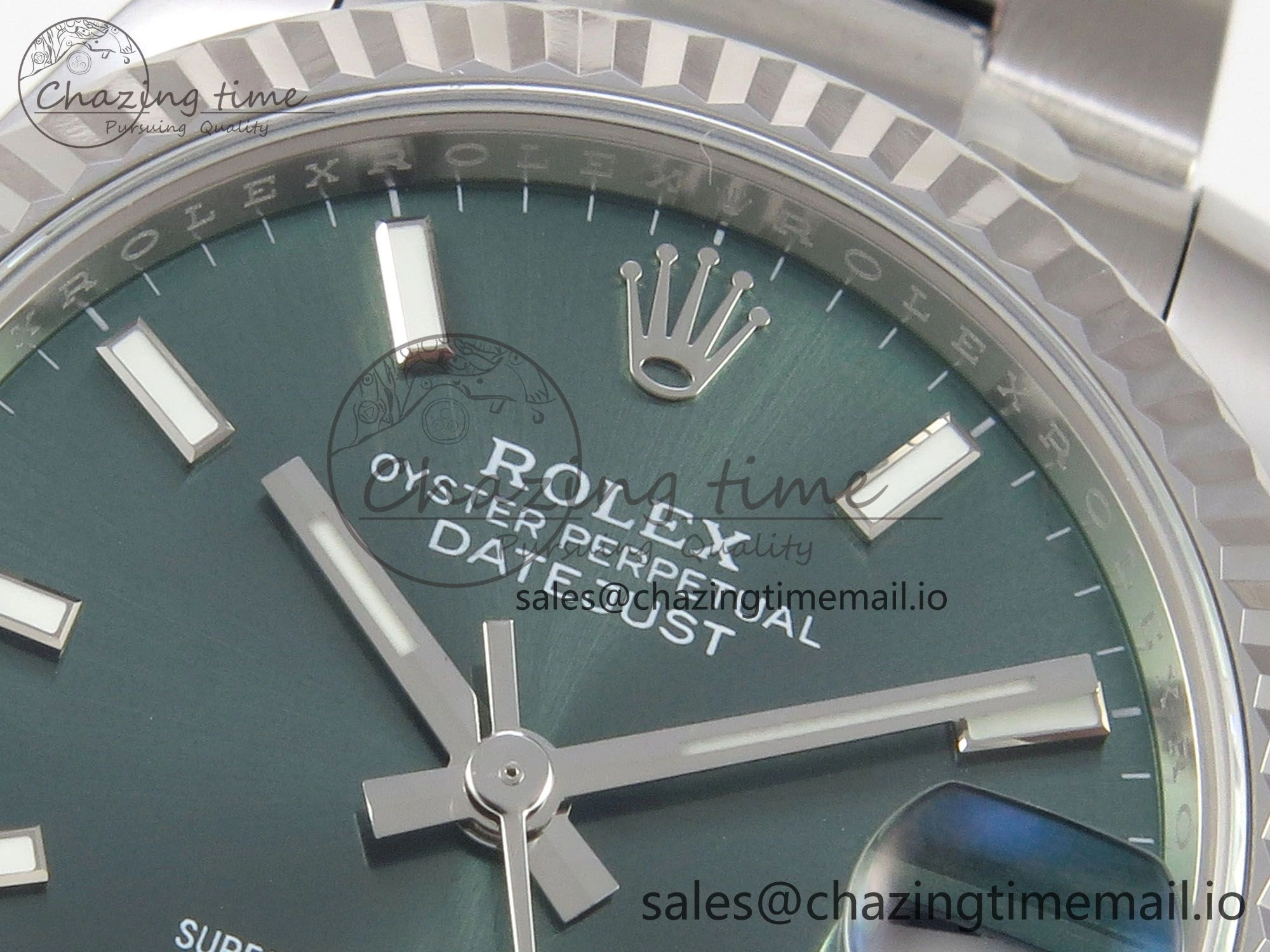 EyeCatching DateJust 31 278274 THBF 1:1 Best Edition 904L Steel Green Dial Stick Marker on SS Oyster Bracelet HZ Cal. 70