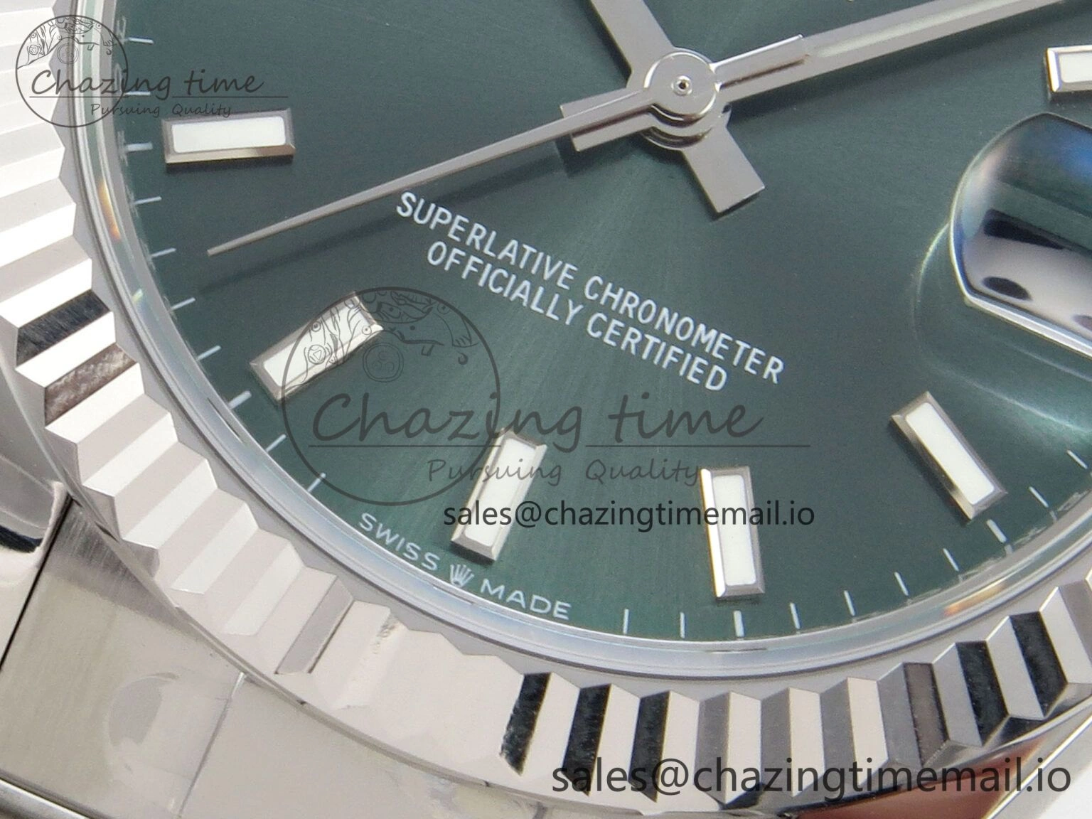 EyeCatching DateJust 31 278274 THBF 1:1 Best Edition 904L Steel Green Dial Stick Marker on SS Oyster Bracelet HZ Cal. 70