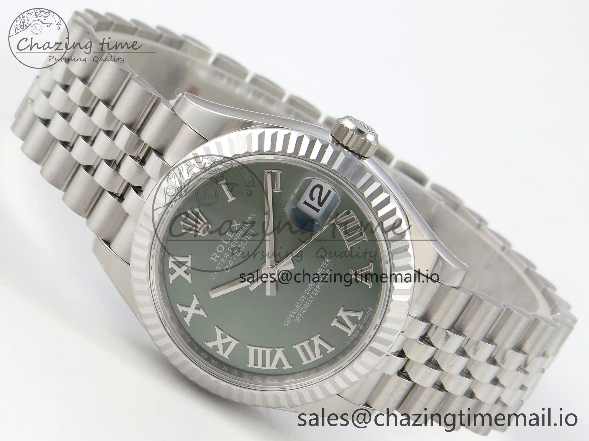 AllSeason DateJust 31 278274 THBF 1:1 Best Edition 904L Steel Green Roman Dial on SS Jubilee Bracelet HZ Cal. 23