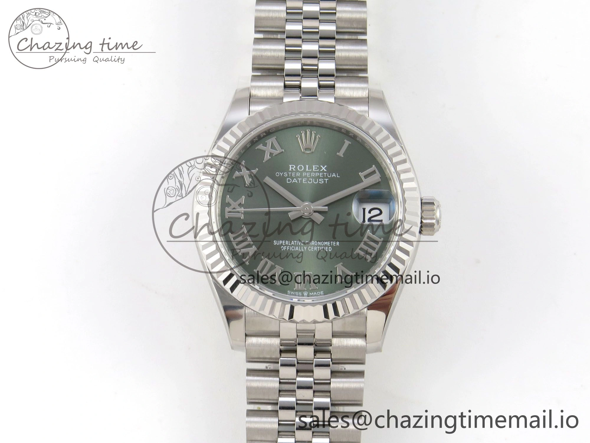 AllSeason DateJust 31 278274 THBF 1:1 Best Edition 904L Steel Green Roman Dial on SS Jubilee Bracelet HZ Cal. 23