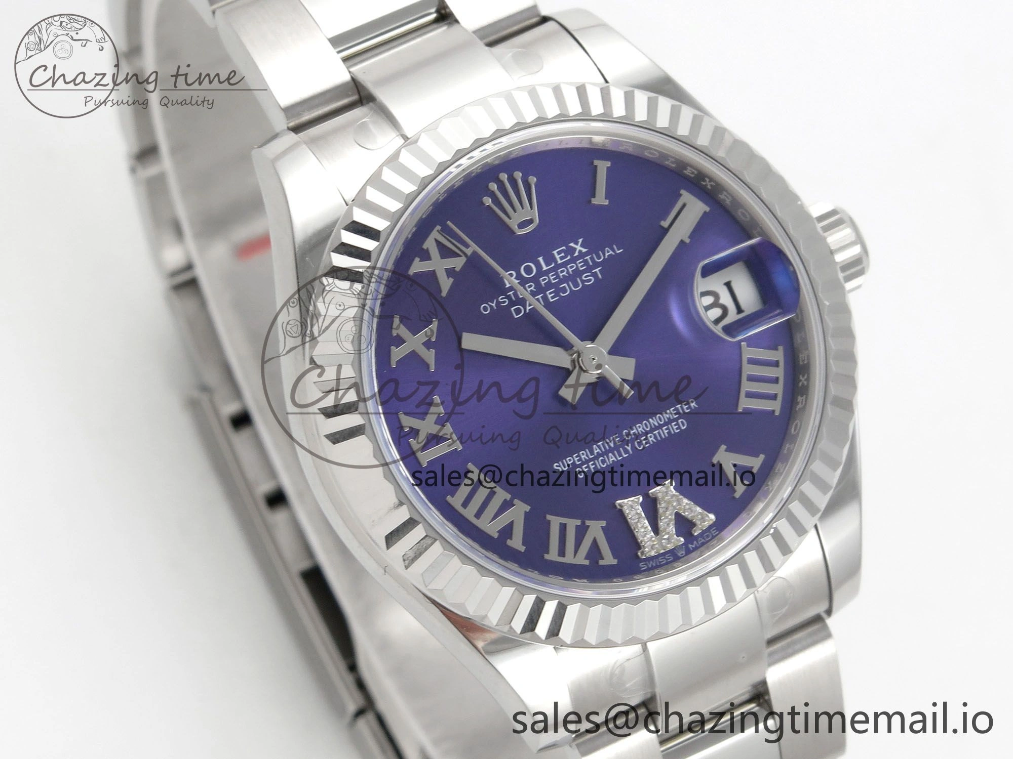 DateJust 31 278274 THBF 1:1 Best Edition 904L Steel Purple Dial on SS Oyster Bracelet HZ Cal. AllSeason 20