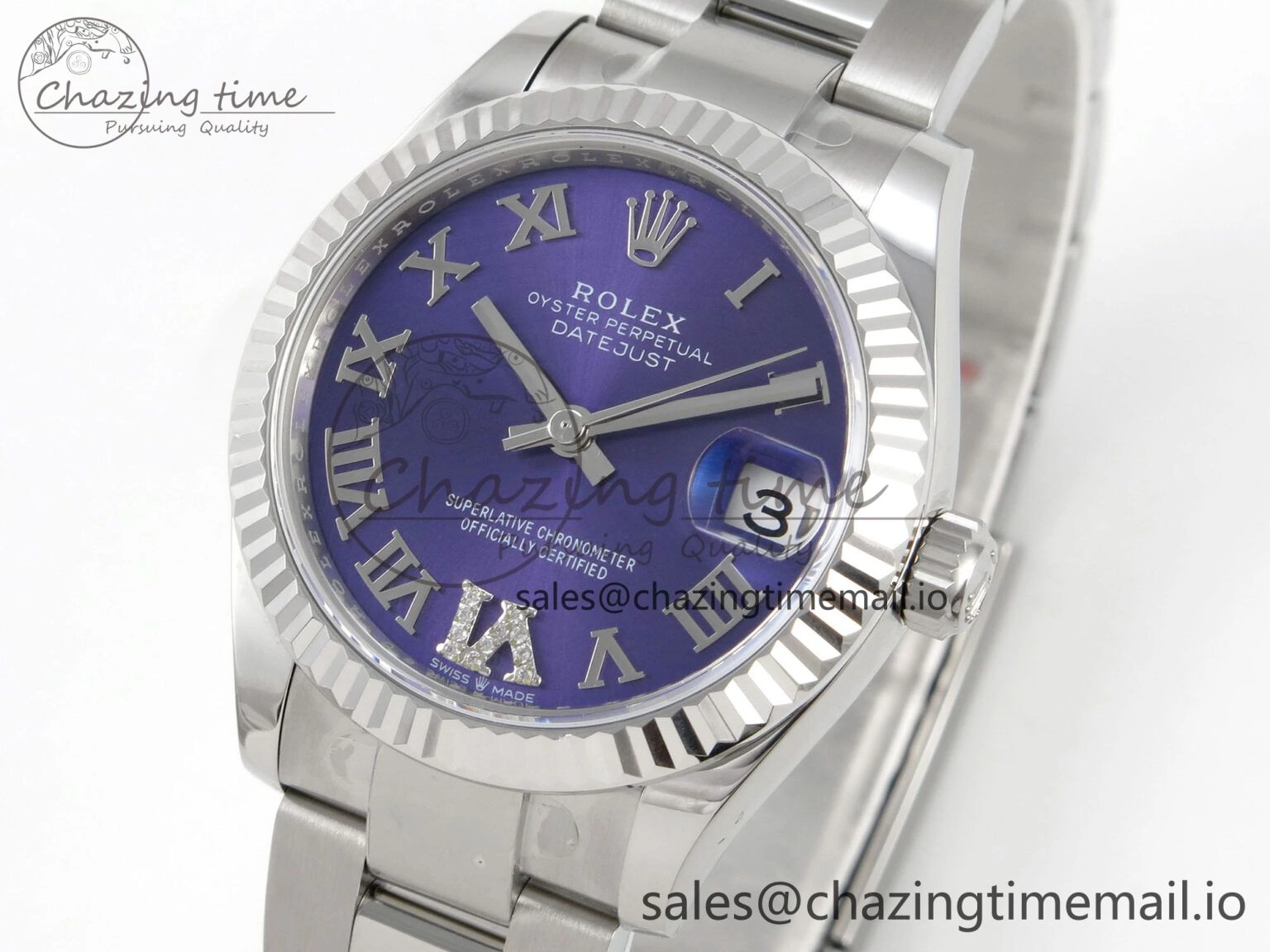 DateJust 31 278274 THBF 1:1 Best Edition 904L Steel Purple Dial on SS Oyster Bracelet HZ Cal. AllSeason 20