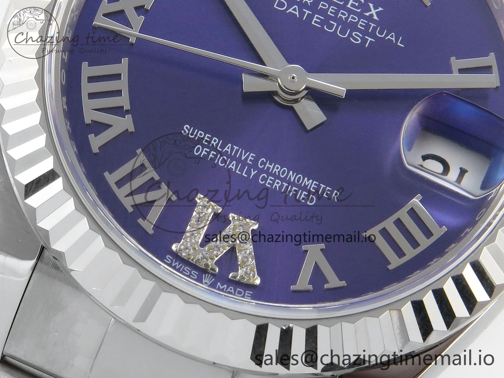 DateJust 31 278274 THBF 1:1 Best Edition 904L Steel Purple Dial on SS Oyster Bracelet HZ Cal. AllSeason 20